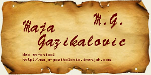 Maja Gazikalović vizit kartica